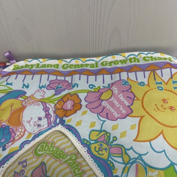 Vintage Cabbage Patch Kids Doll Size SWADDLE BLANKET TOWEL Grow Chart 1994 - Picture 7 of 11